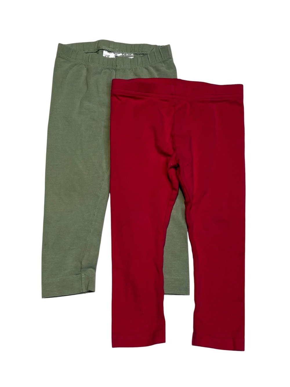 H&M George 18 m Two-Pack Kids Leggings‎ in Olive & Red